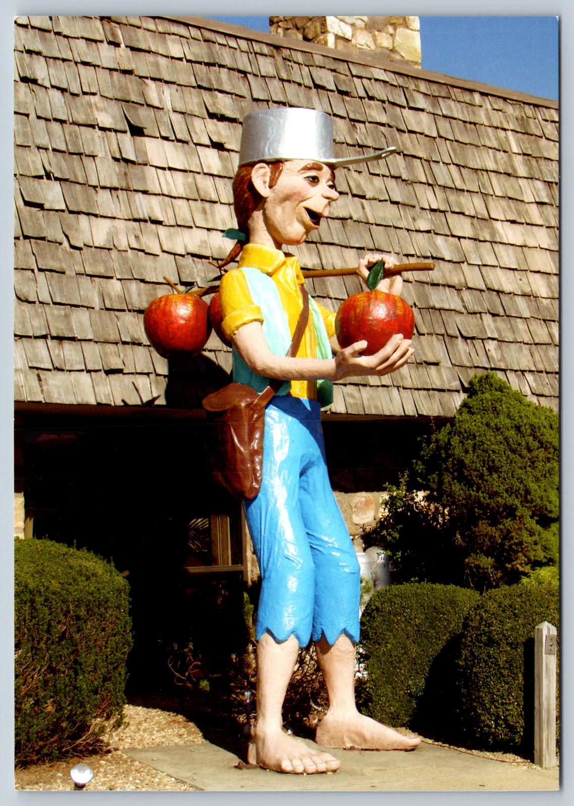 c1970s Johnny Appleseed Restaurant New Market Virgina Statue Vintage Postcard c1970s Johnny Appleseed Restaurant New Market Virgina Statue Vintage Postcard