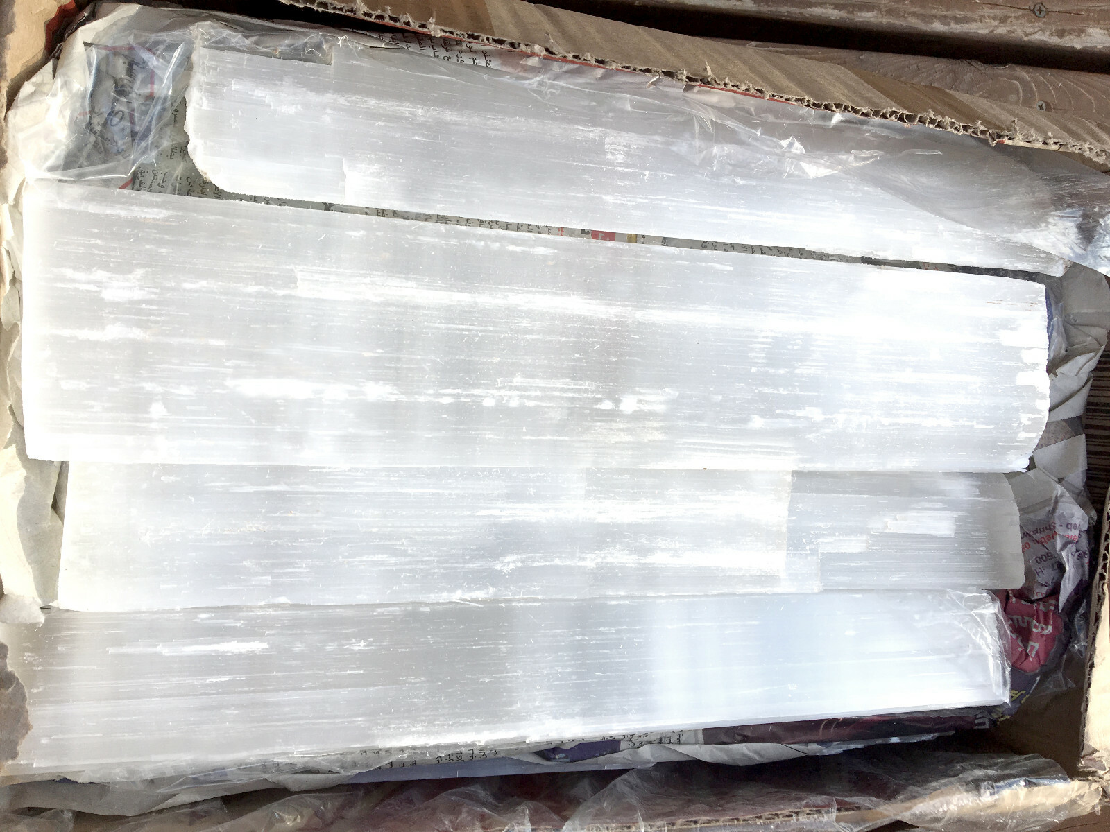 XL Natural Selenite Logs lb LOT Crystal Wands \