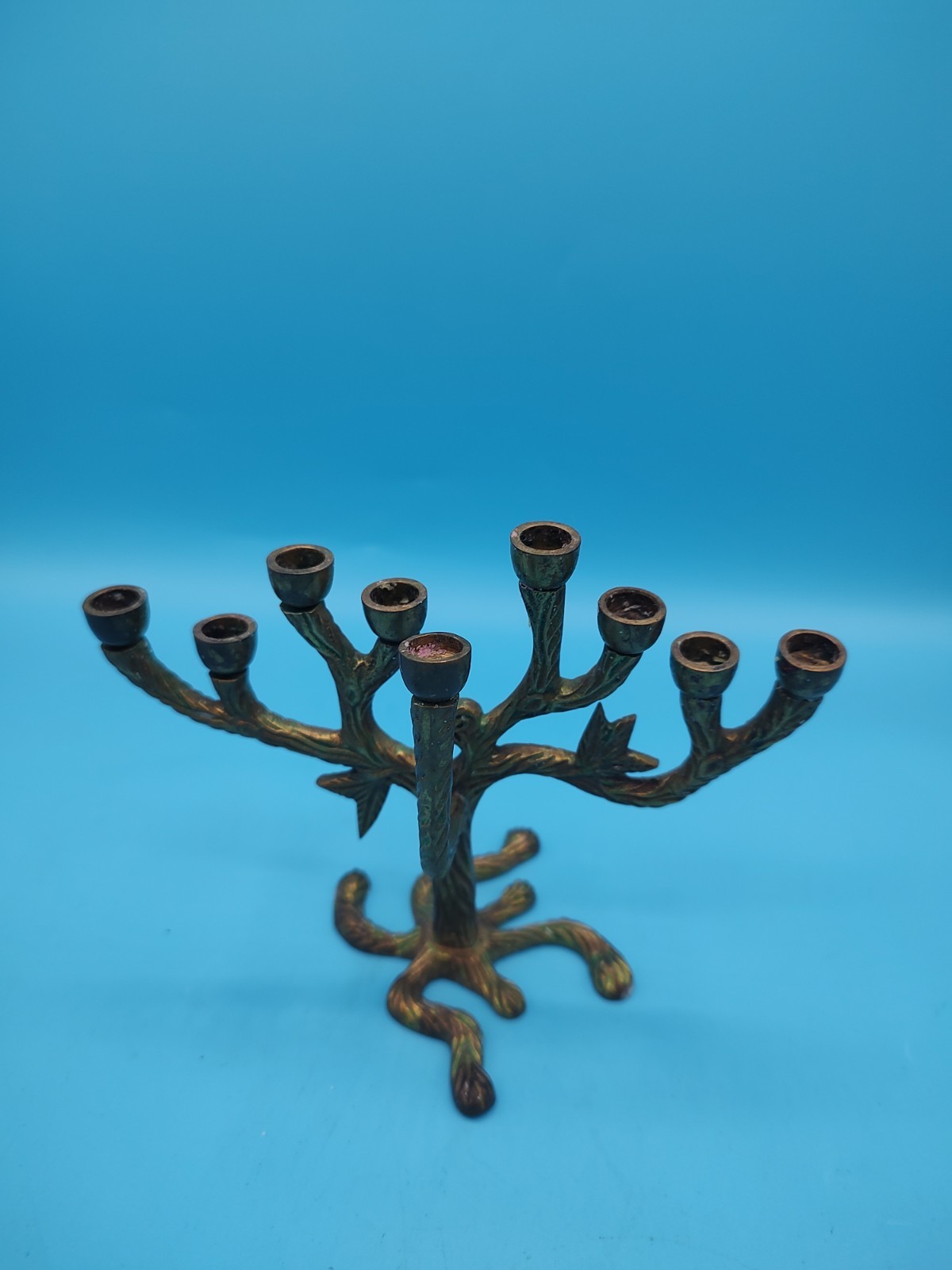 Vintage. Miniature Brass Menorah Vintage. Miniature Brass Menorah