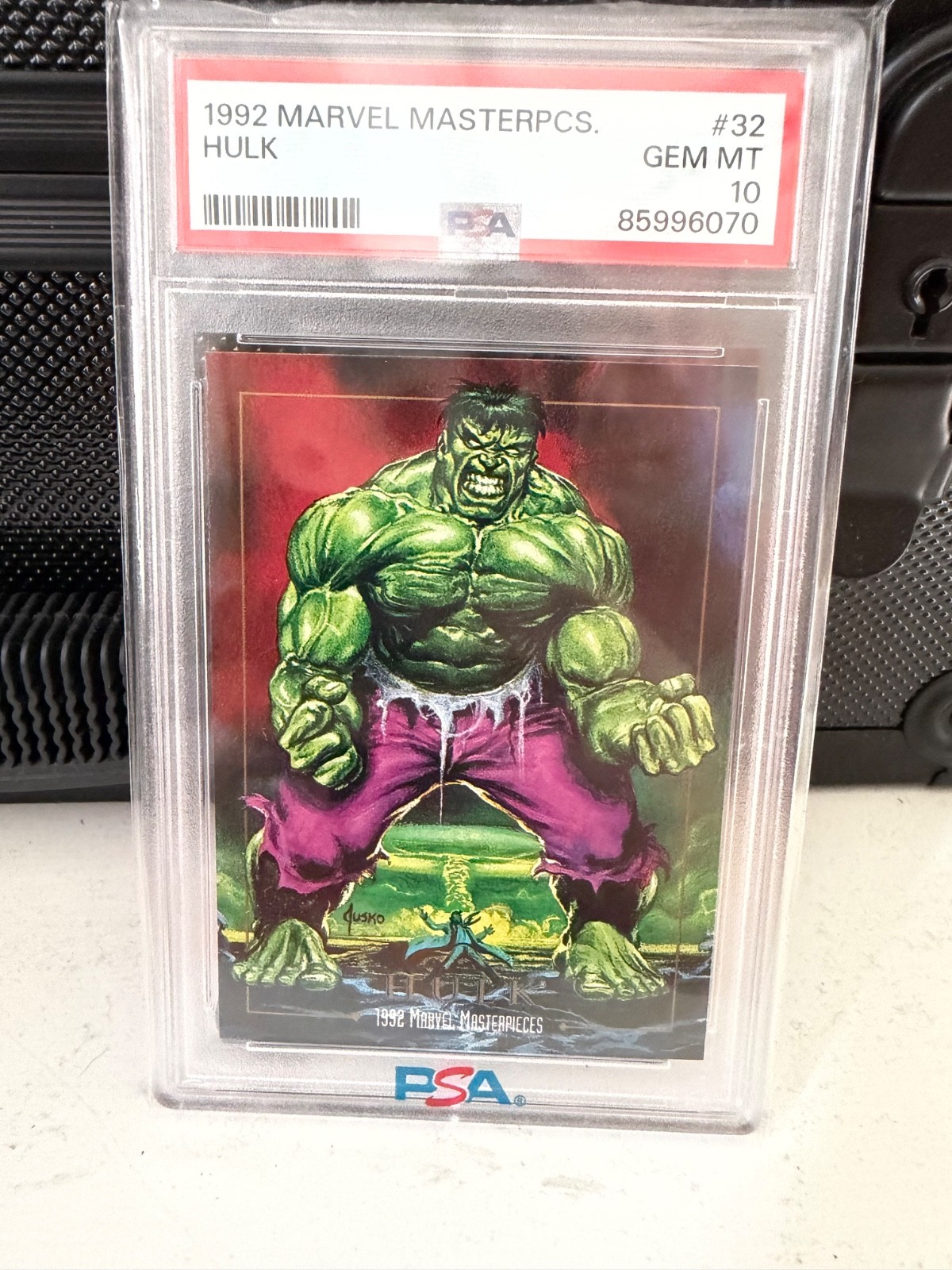 1992 Marvel Masterpieces PSA 10 Hulk
