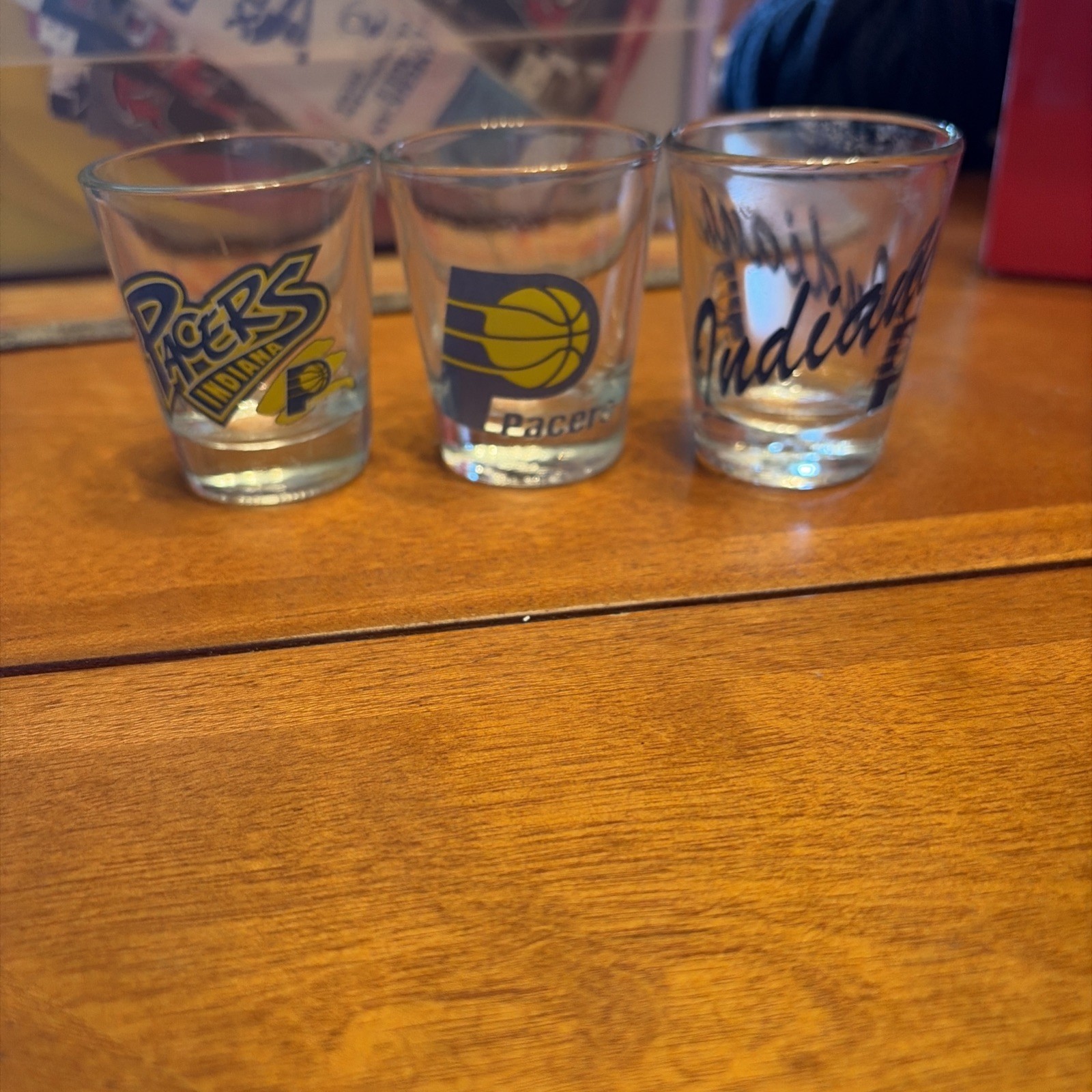3) Indiana Pacers NBA Shot Glasses