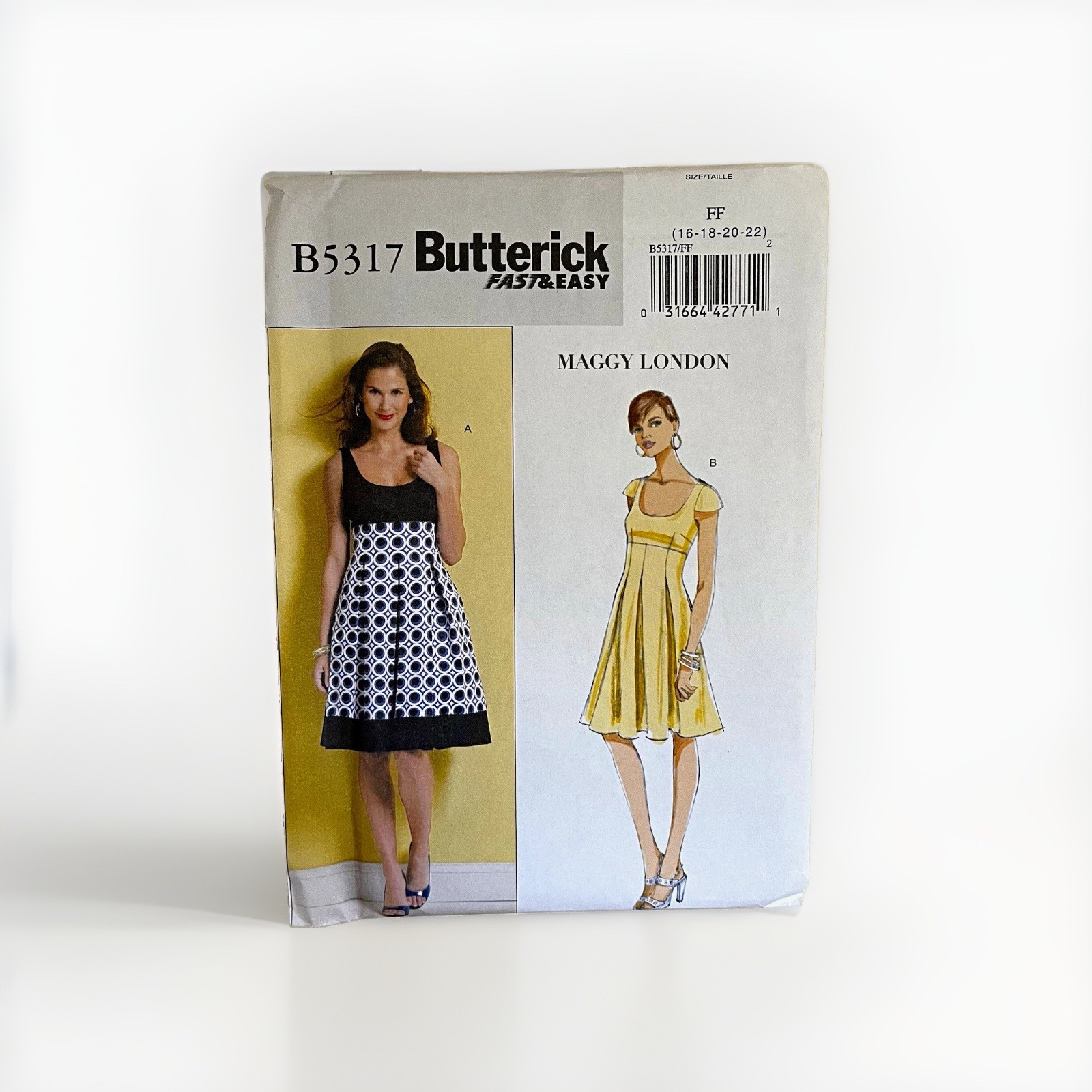 Butterick Fast & Easy B5317 Women\'s Dress Sewing Pattern Maggy London Uncut
