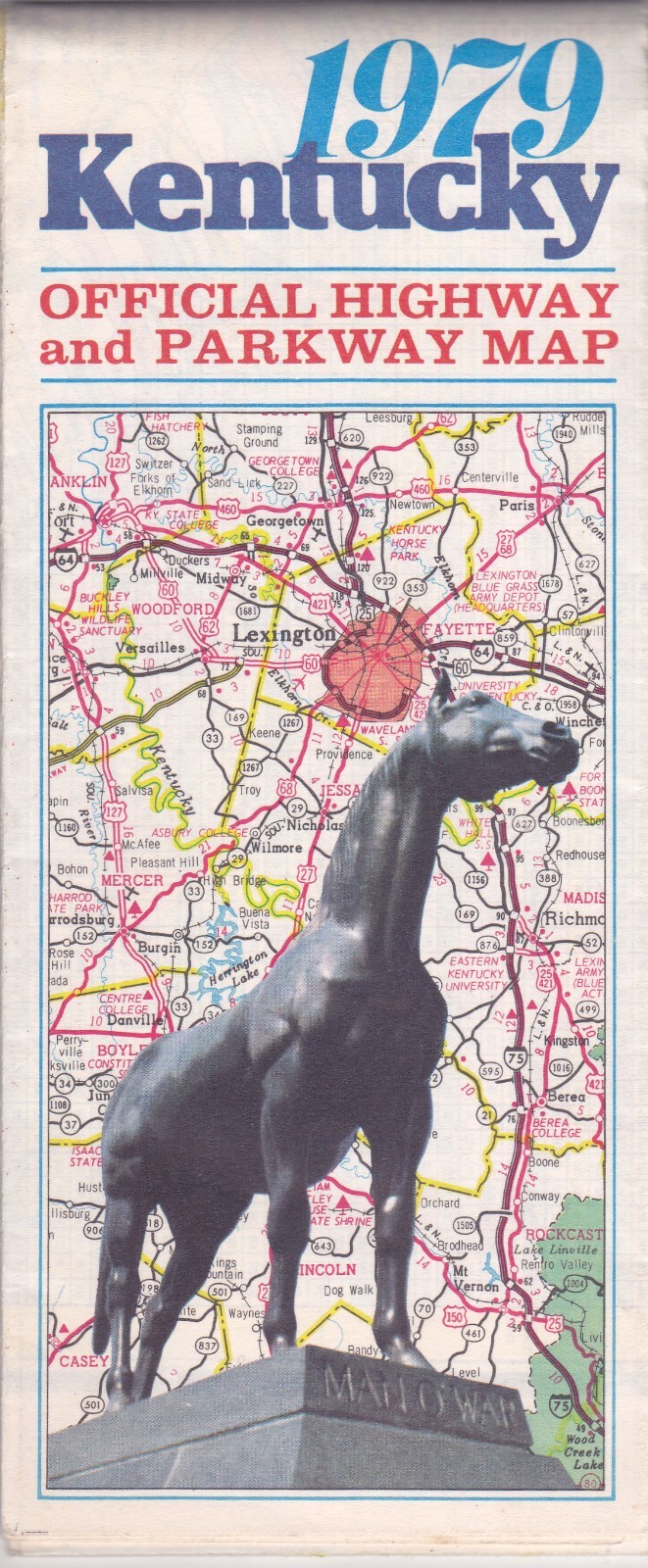 1979 Official State Issue Road Map of Kentucky