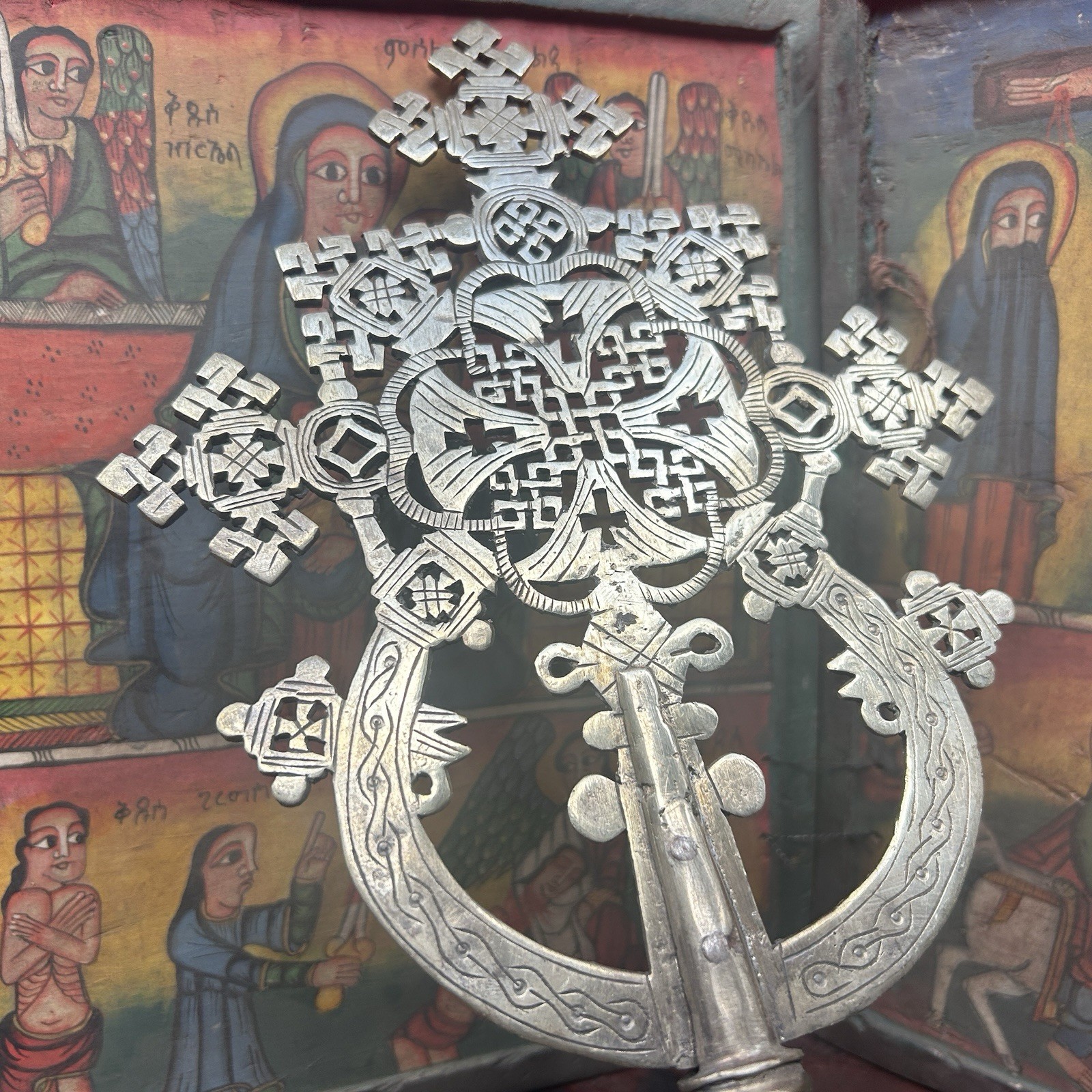 Ethiopian Orthodox Processional Cross Blessing Christian Ethiopia