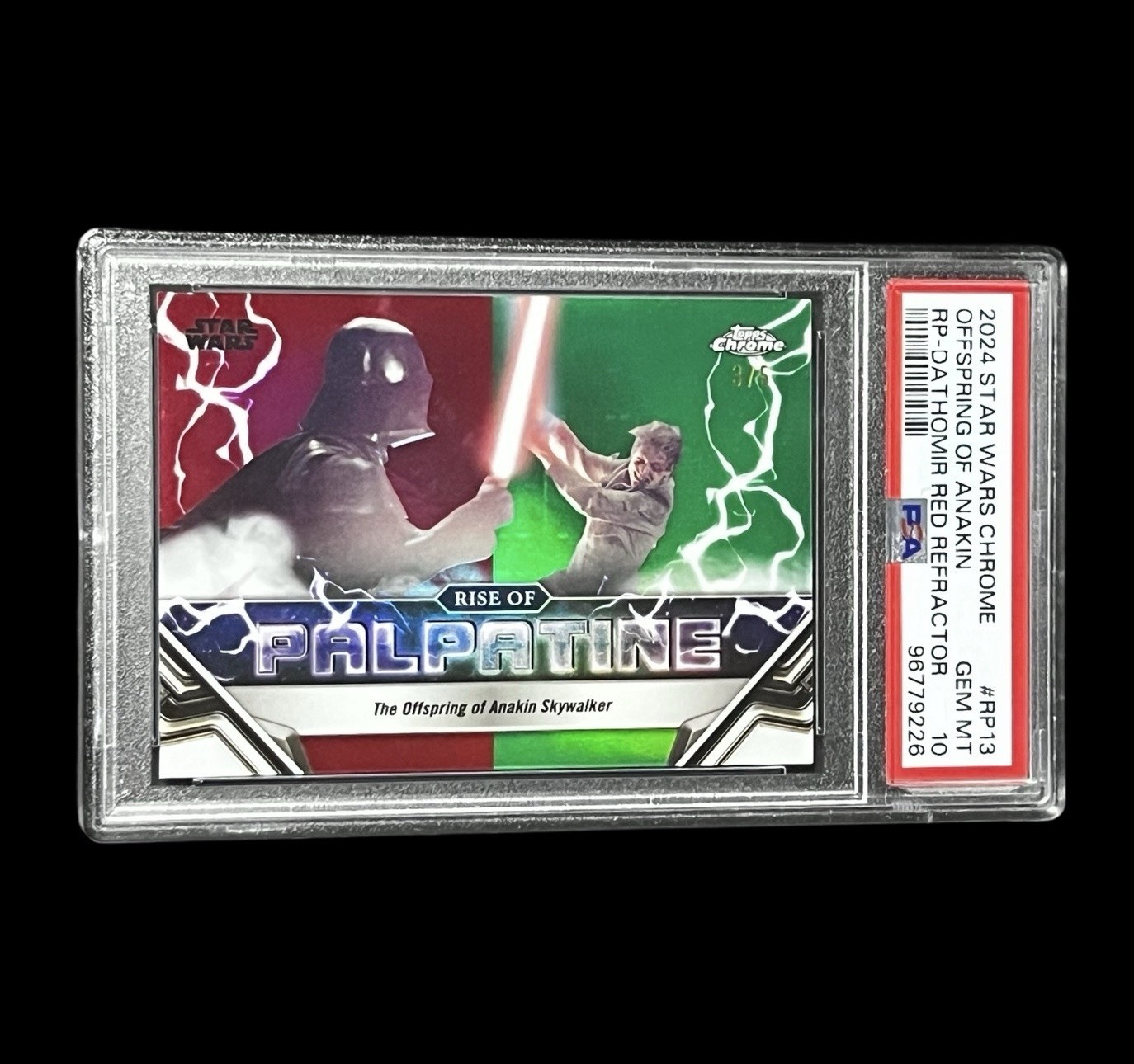 2024 Topps Star Wars Chrome DARTH VADER & LUKE SKYWALKER Red #3/5 PSA 10 POP 1