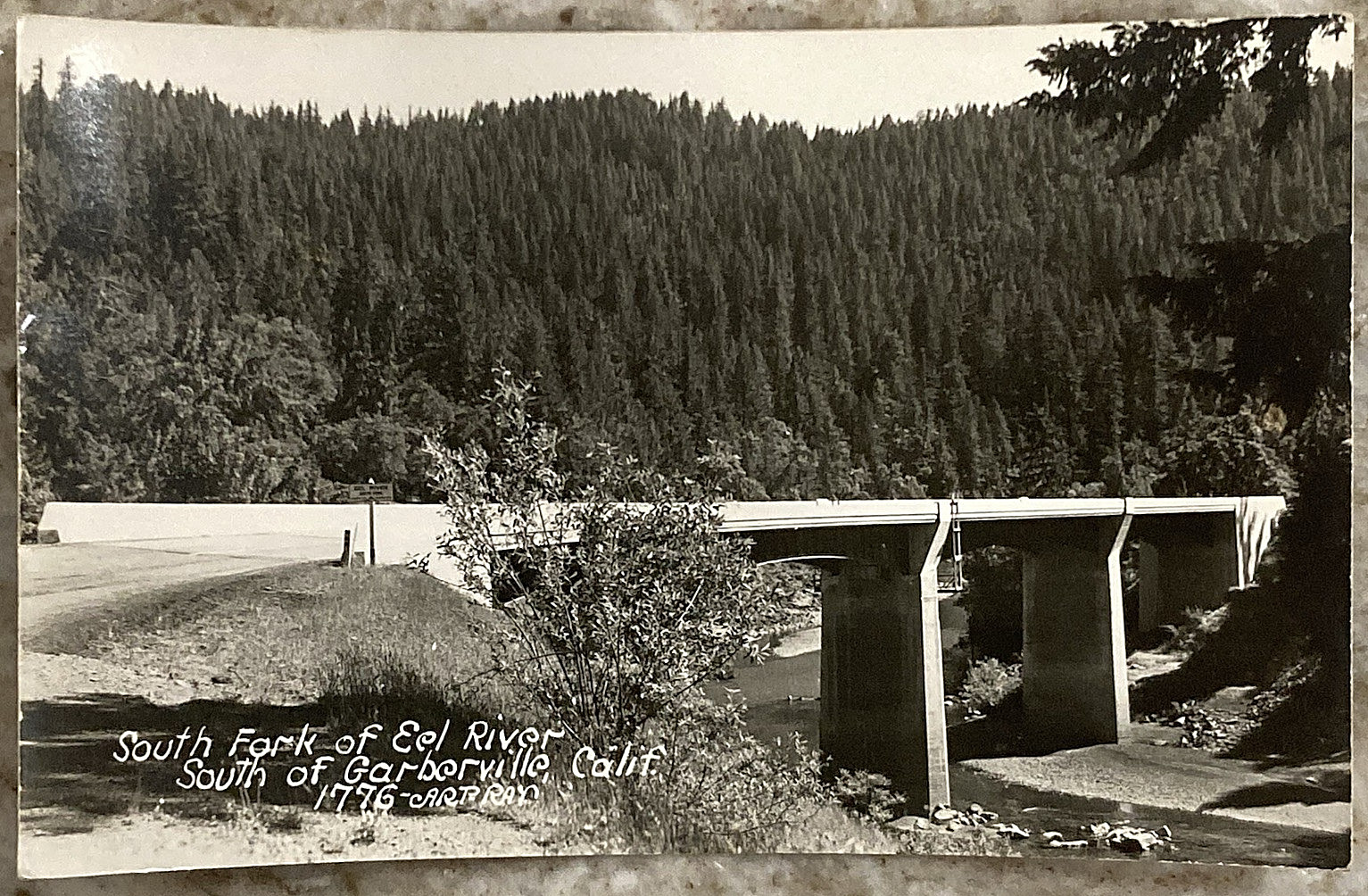 South Fork of Eel River Garberville California Highway Bridge RPPC Postcard C170 South Fork of Eel River Garberville California Highway Bridge RPPC Postcard C170