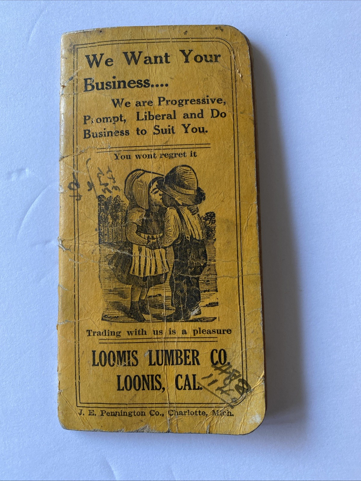 Antique Vintage Loomis California Lumber Co. Advertising Journal Antique Vintage Loomis California Lumber Co. Advertising Journal