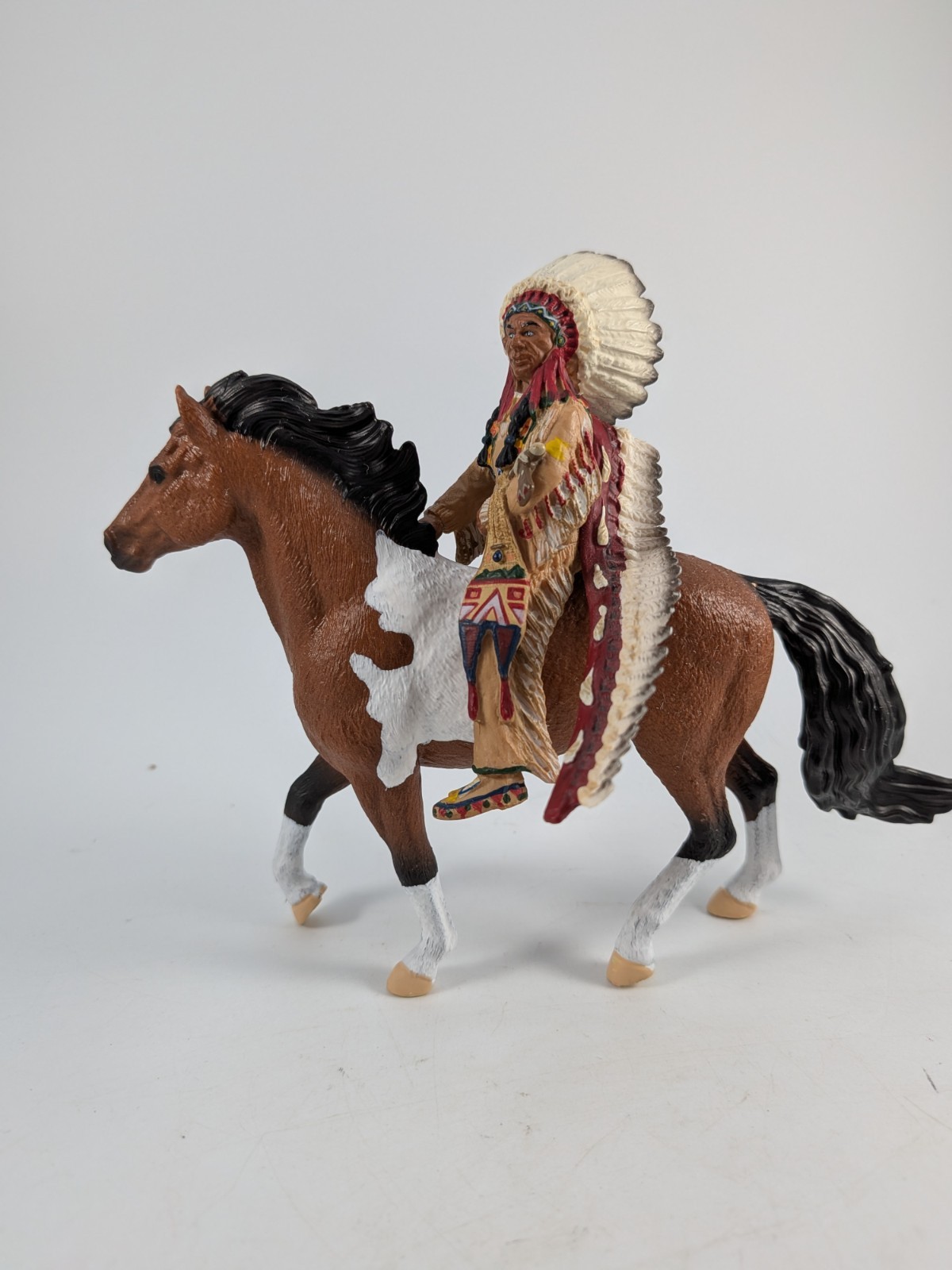 Rare Schleich Sioux Chief on Horse #70300 Wild West German Sioux Hauptling Pferd Rare Schleich Sioux Chief on Horse #70300 Wild West German Sioux Hauptling Pferd