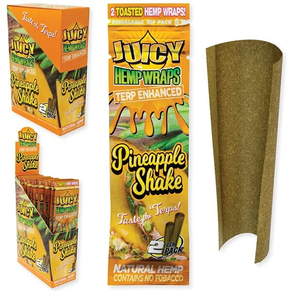 🤪 JUICY JAY PINEAPPLE SHAKE TERP WRAPS 🔥 25 PACKS 🤑 2 WRAPS PER PACK 💯🤤💯