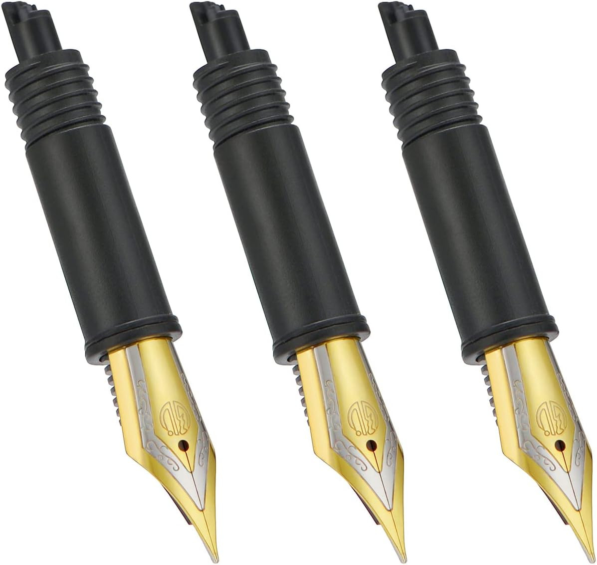 Set of 3 Hongdian Fountain Pen Gold Medium Nibs for Black Forest 1850, 1851, 184 Set of 3 Hongdian Fountain Pen Gold Medium Nibs for Black Forest 1850, 1851, 184