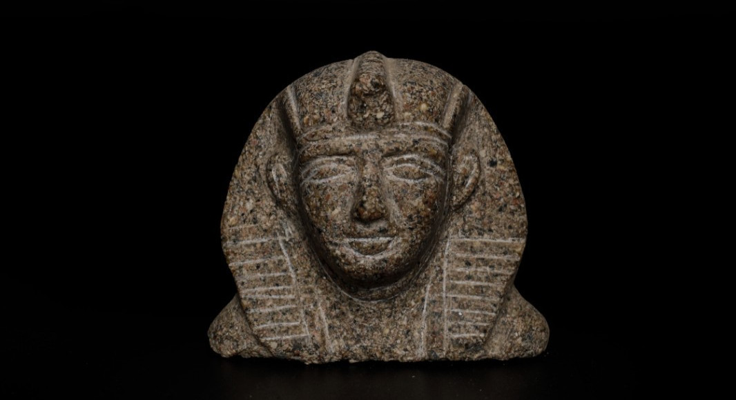 Ancient Egyptian Antiquities Pharaoh Head Statue Granite Royal Portrait Figurine Ancient Egyptian Antiquities Pharaoh Head Statue Granite Royal Portrait Figurine