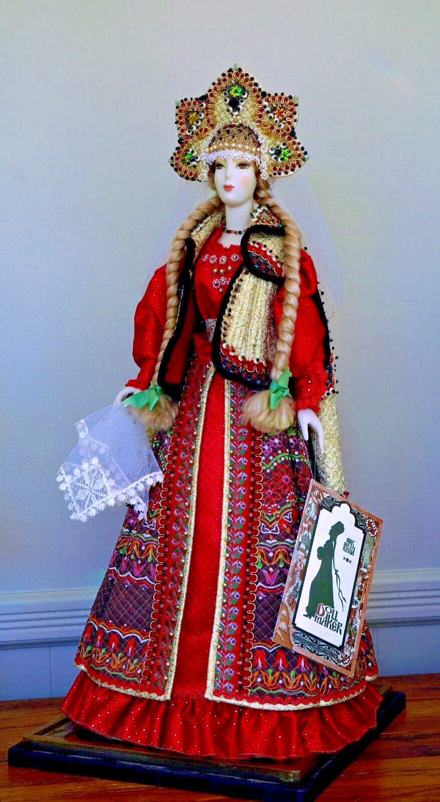 Handmade Porcelain Russian Wedding Doll by Svetlana Voskresenskaya 24 inch