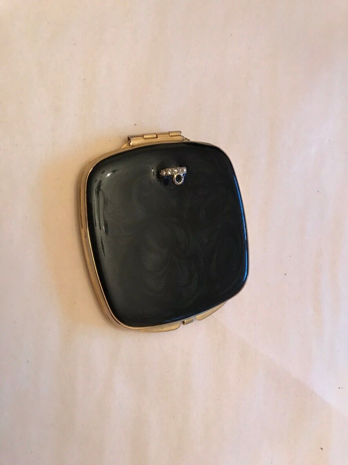 Super Neat Spring Street Compact Double Mirror Shimmer Enamel Faux Gems 2.5\