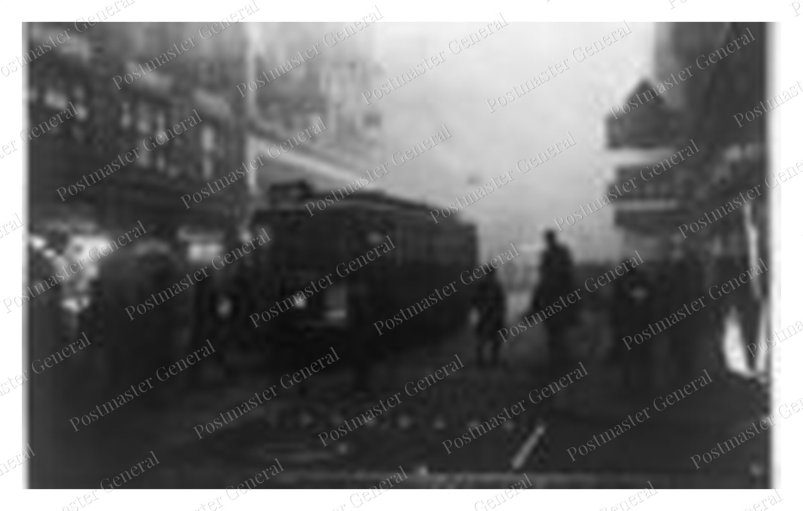 Pittsburgh Pennsylvania Streetcar Smog Standard Postcard COPY RPPC