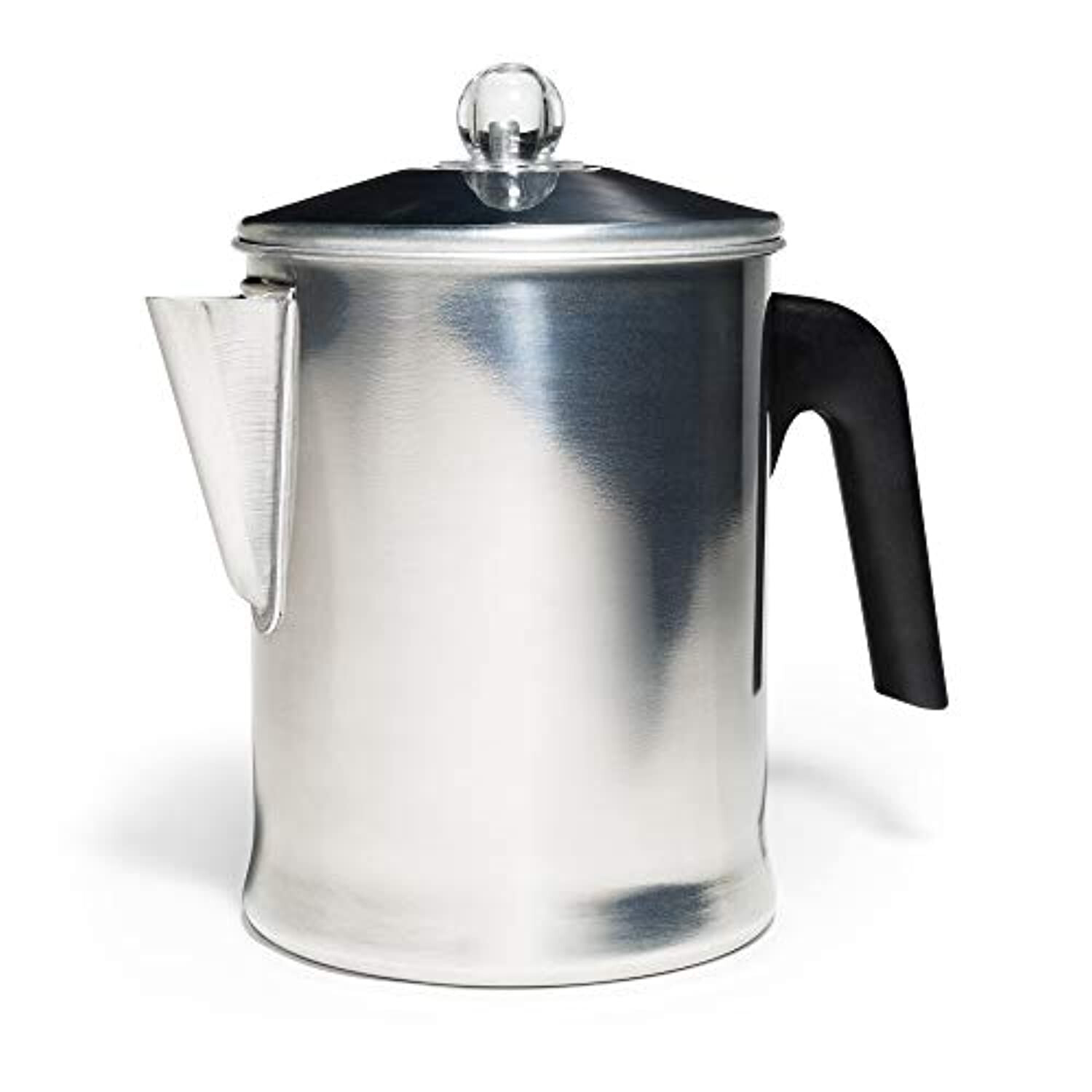Heavy Duty Stove Top Percolator Coffee Pot Maker Aluminum Steel 9-Cup
