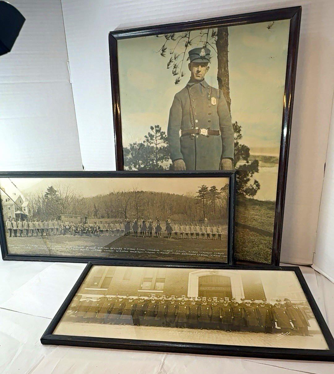 Vintage Police Photo Lot of 3 Framed Pictures – Boston December 1927 Class Vintage Police Photo Lot of 3 Framed Pictures – Boston December 1927 Class