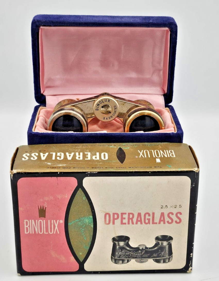 Vintage Binolux Opera Glasses 3x26 Coated Theater Binoculars w Box Case Japan Vintage Binolux Opera Glasses 3x26 Coated Theater Binoculars w Box Case Japan