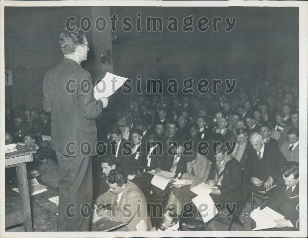 1934 Great Depression Ntl Unemployment Convention Herbert Benjamin Press Photo 1934 Great Depression Ntl Unemployment Convention Herbert Benjamin Press Photo