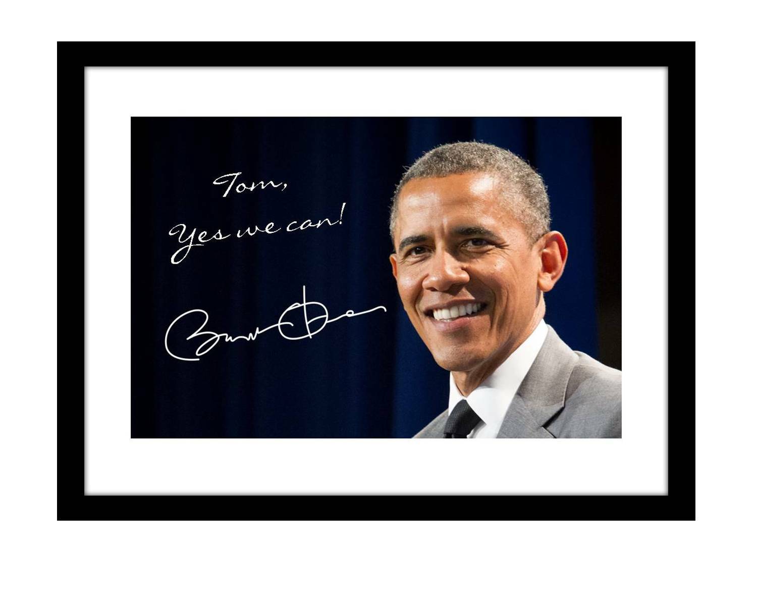 Barack Obama 5x7 Signed photo print customized to YOUR NAME president demcrat