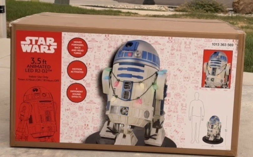 Star Wars 3.5ft Animated LED R2-D2 with Sound and Light Effects Home Depot Rare