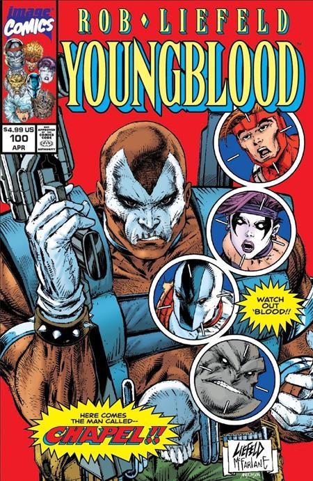 YOUNGBLOOD #100 CVR G ROB LIEFELD & TODD MCFARLANE RETRO VAR
