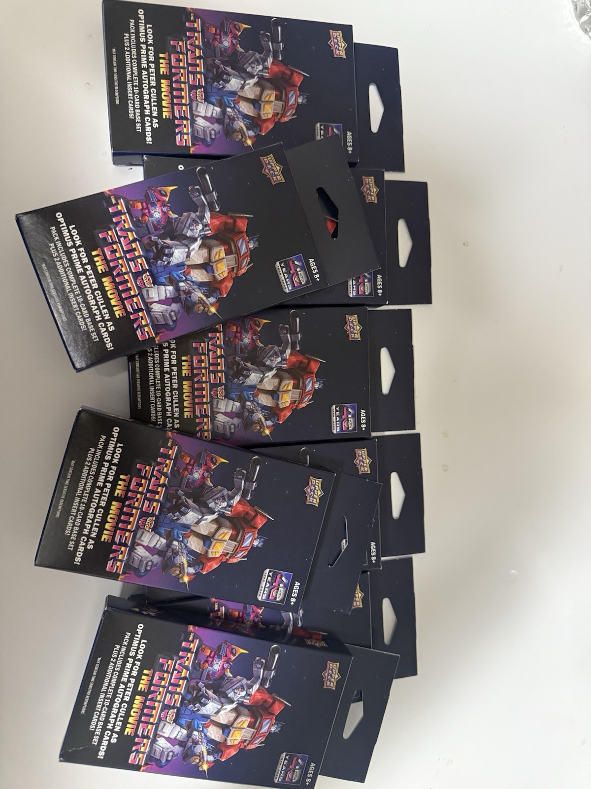 (8) 2026 Upper Deck Transformers The Movie Special Edition Hanger Boxes SEALED (8) 2026 Upper Deck Transformers The Movie Special Edition Hanger Boxes SEALED