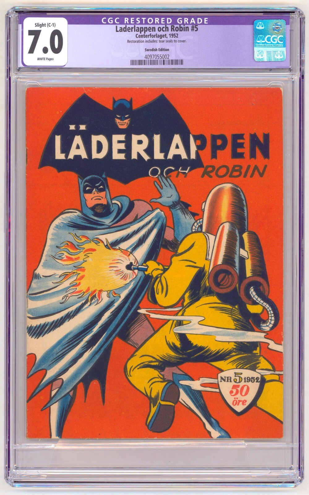 1952 Batman #73 CGC 7.0 R rare Swedish edition