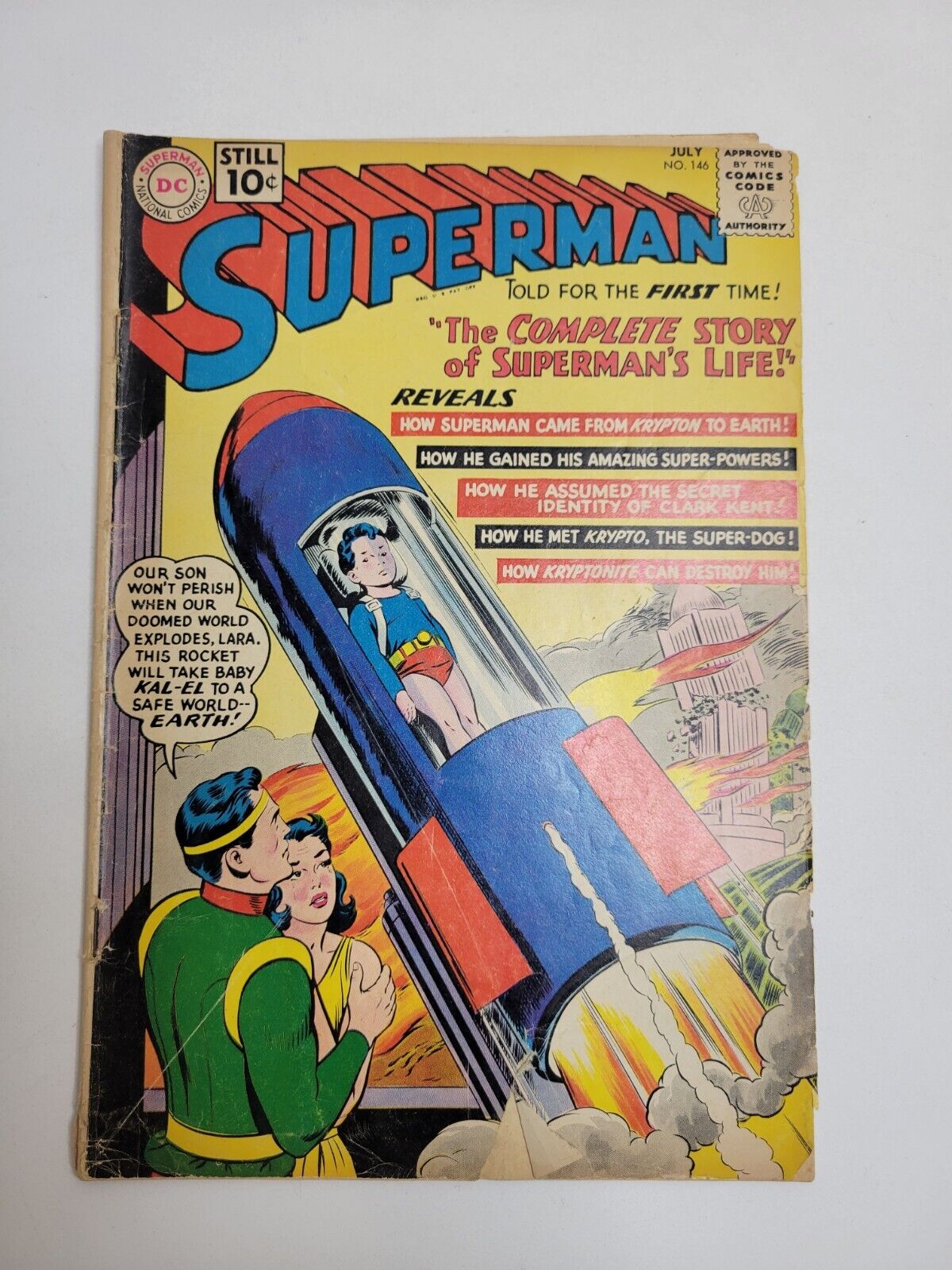 Superman #146 Krypto Lori Lemaris Otto Binder 1961 Vintage DC Comics 
