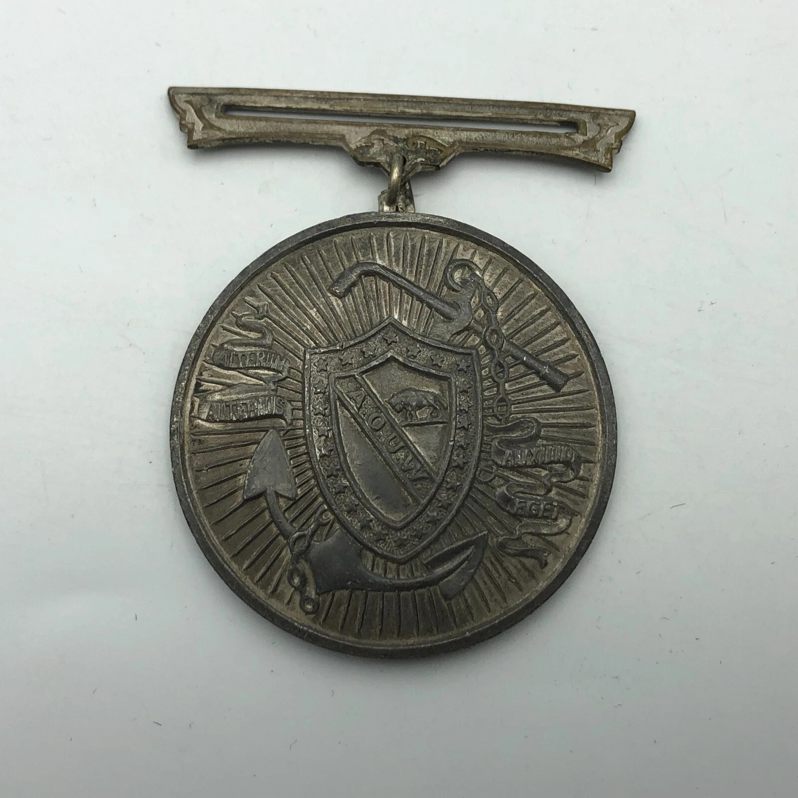 Ancient Order United Workmen Fob Medal W+H 1890s NO PIN Vintage Antique AOUW