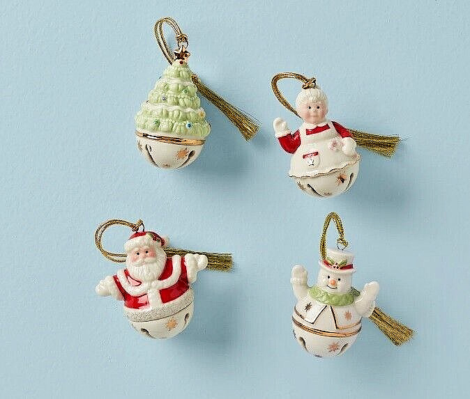 Lenox Jingle Bell Ornaments Set of 4 Christmas Ornaments NEW IN BOX