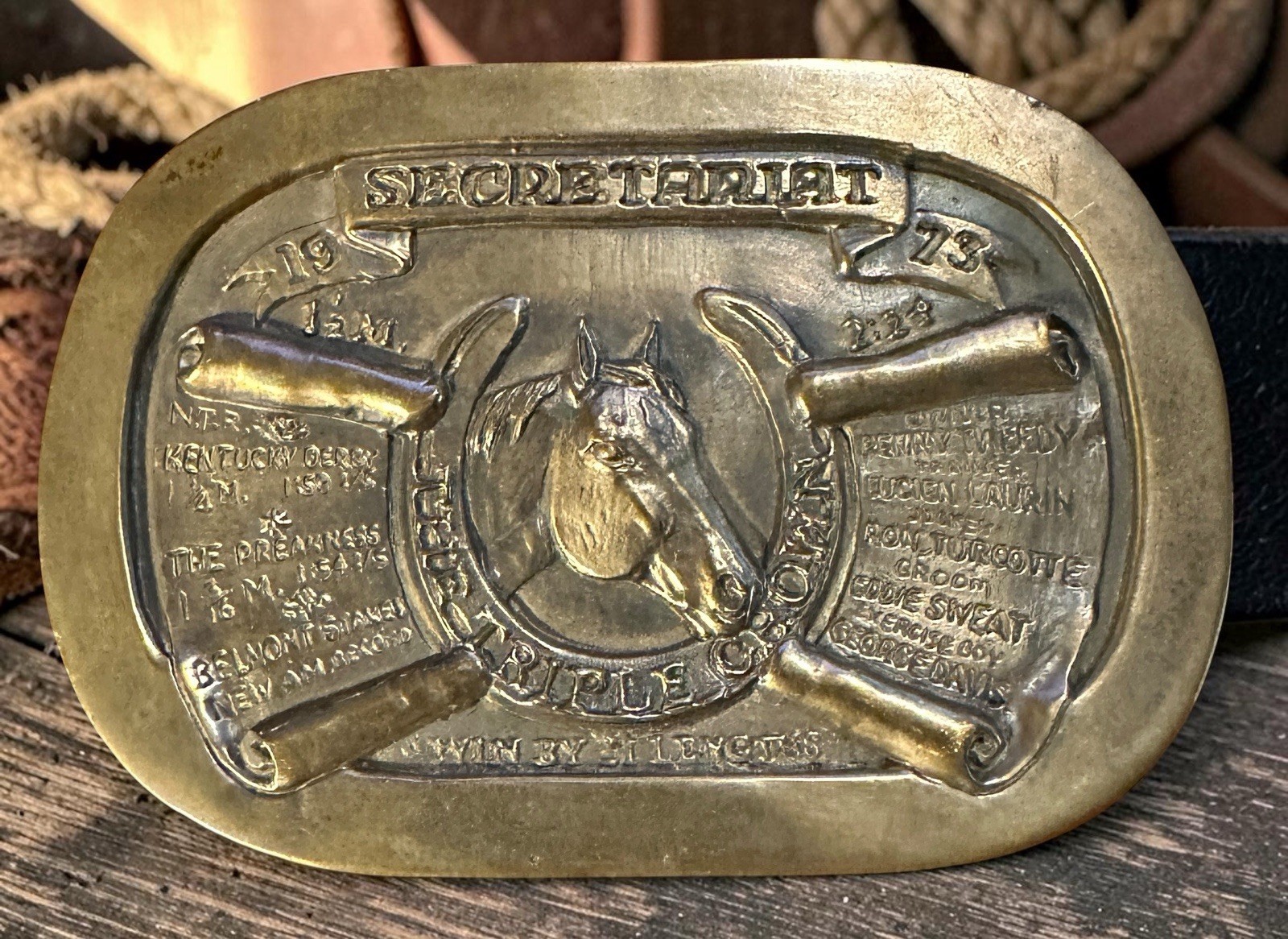 Secretariat Belt Buckle Triple Crown Al Shelton Triple Crown Horse Racing Wyler Secretariat Belt Buckle Triple Crown Al Shelton Triple Crown Horse Racing Wyler
