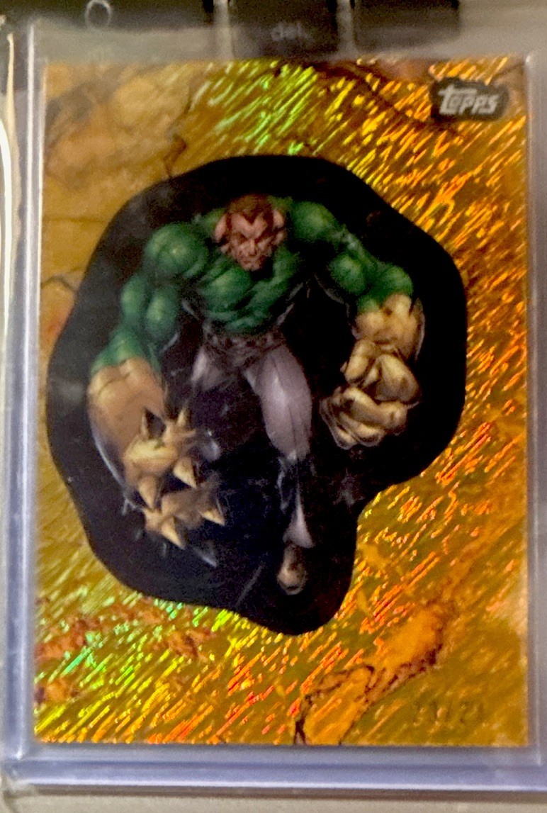2025 Topps MARVEL Comic Book Heroes #89 “SANDMAN”  Gold Shimmer Serial # 23/24