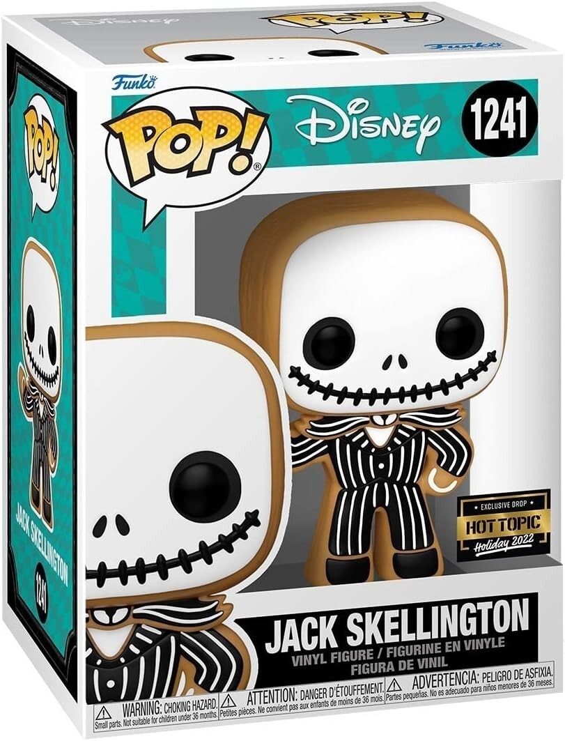 NEW Funko POP Jack Skellington (Gingerbread Jack) Disney NBX #1241 W/Protector NEW Funko POP Jack Skellington (Gingerbread Jack) Disney NBX #1241 W/Protector