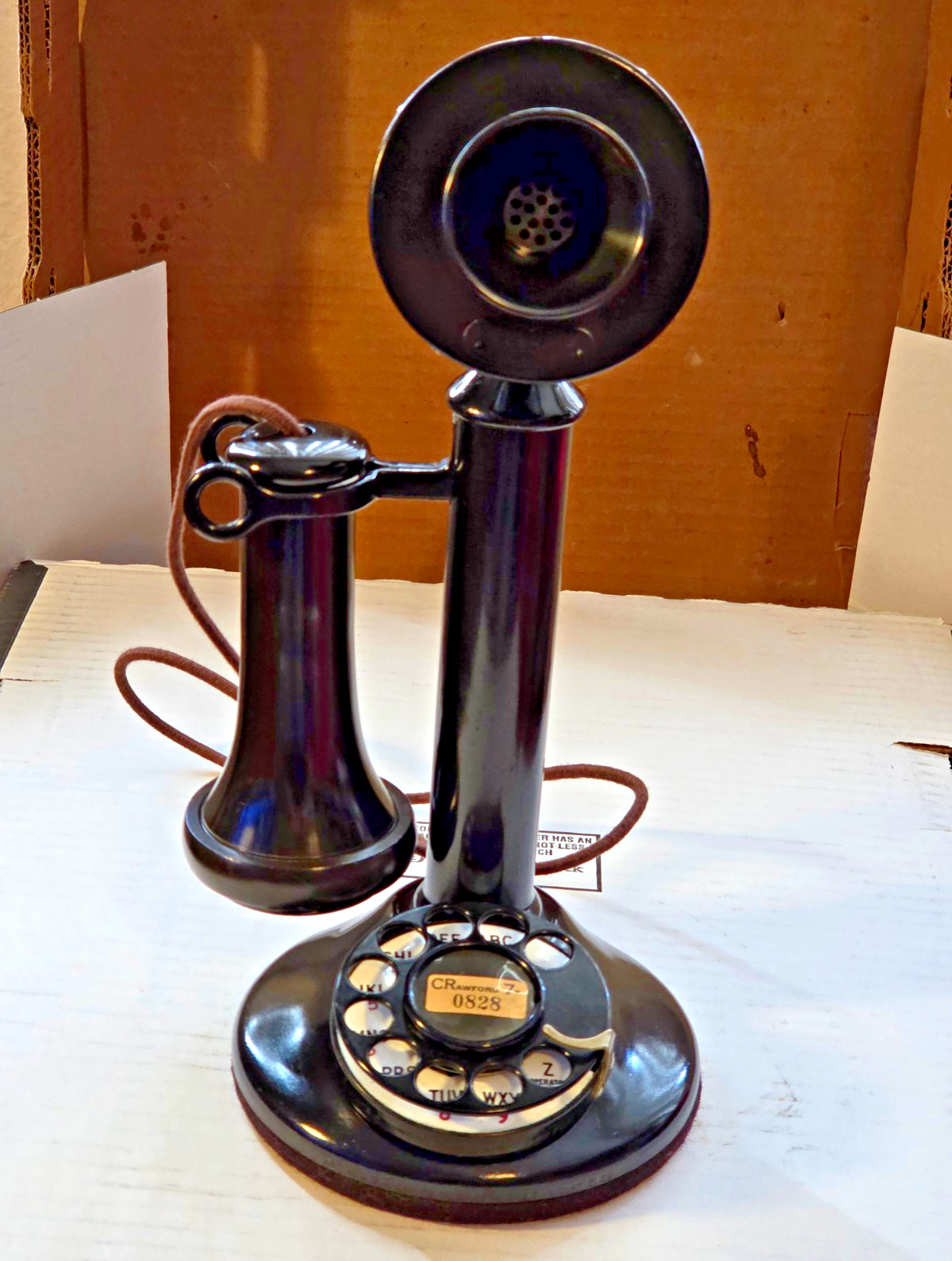 Western Electric 51AL Black Candlestick Telephone With 2AB Dial Western Electric 51AL Black Candlestick Telephone With 2AB Dial