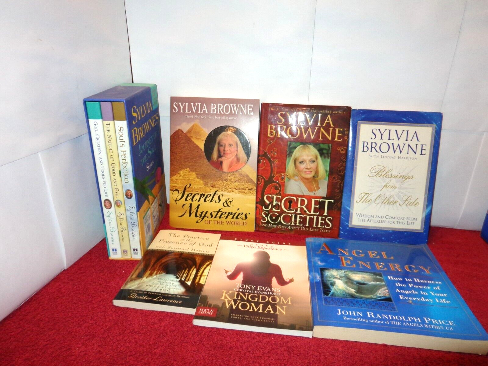 9  BOOKS 6 SYLVIA BROWN  1 TONY EVANS  1 JOHN R. PRICE 1  BROTHER LAWRENCE- L185