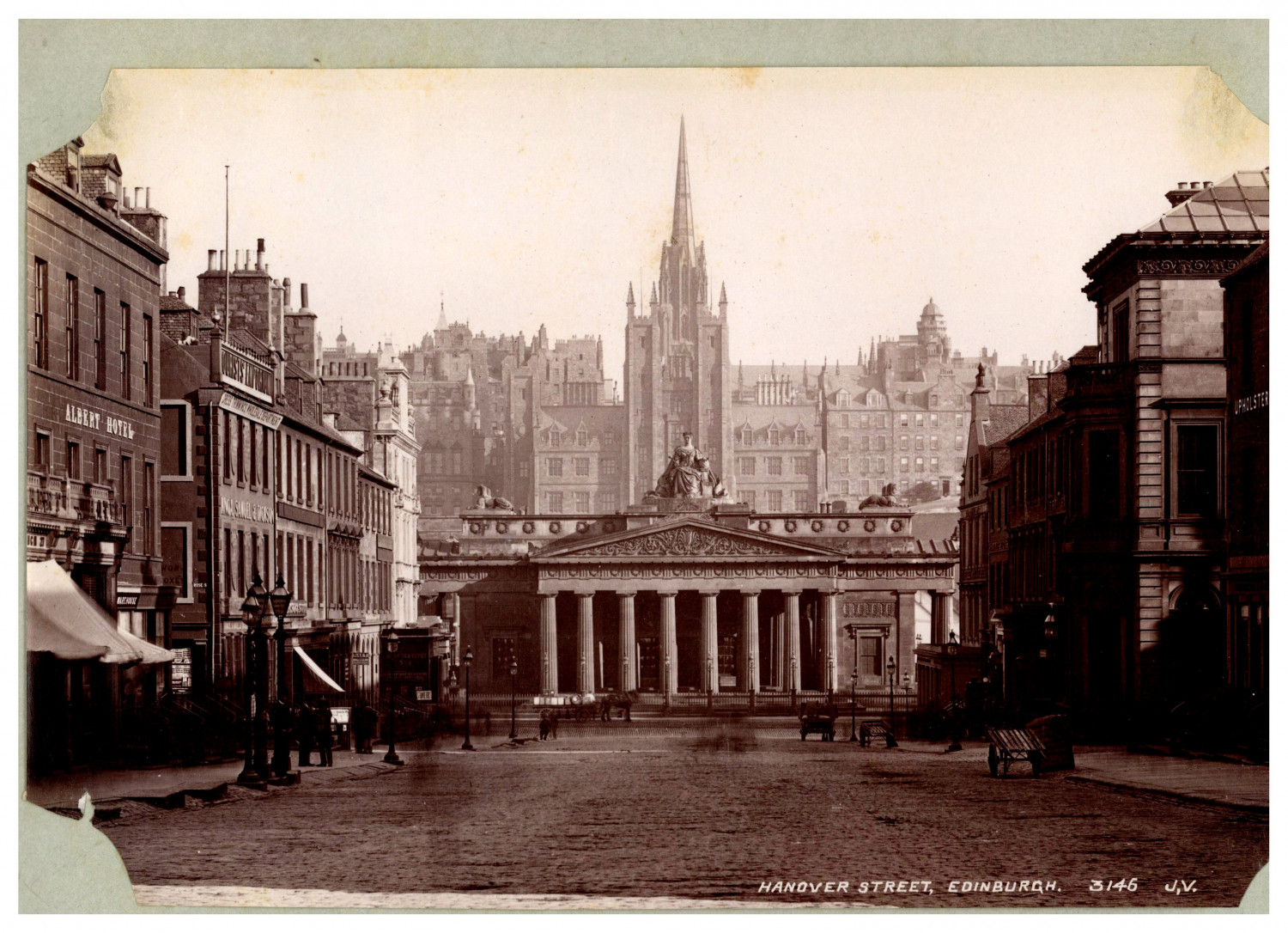 England, London, Hanover Street, J.V. Vintage Print, Albumen Print 15x20 England, London, Hanover Street, J.V. Vintage Print, Albumen Print 15x20