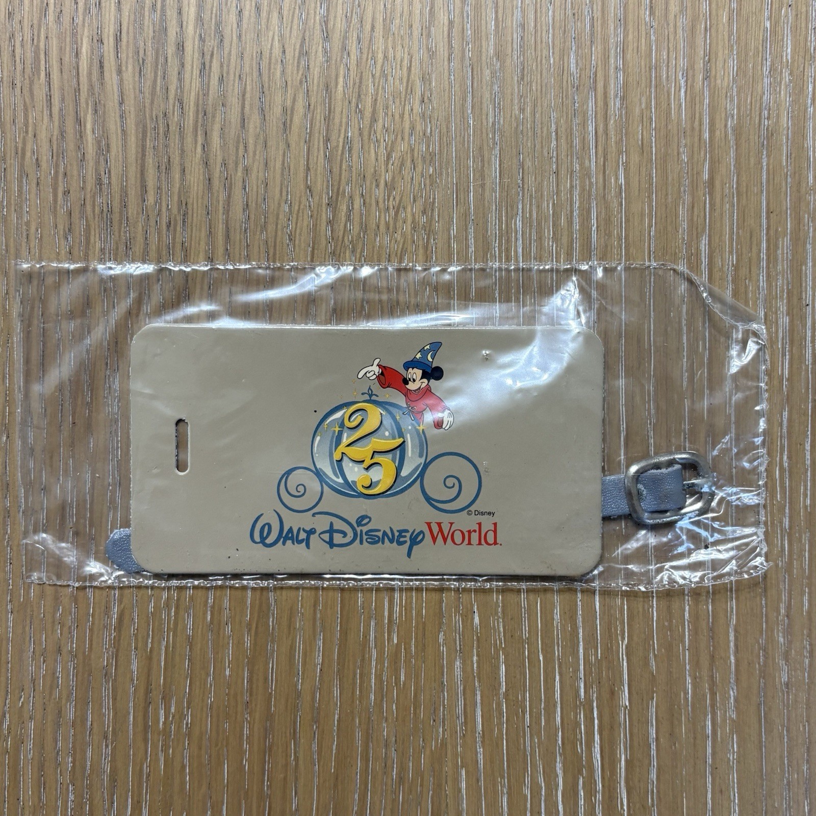 Walt Disney World WDW 25th Anniversary Vintage NIP Luggage Tag Mickey Mouse