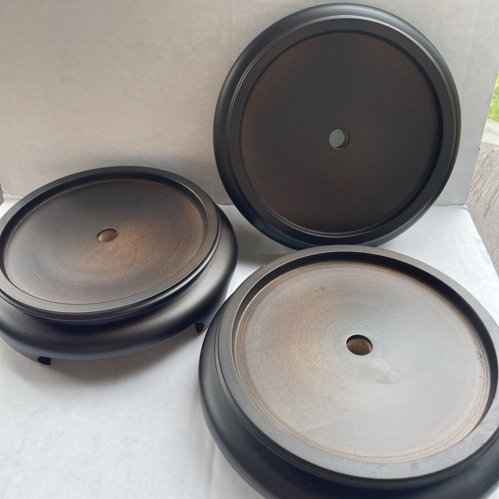 Wood Lamp Bases Display Stands Footed 6.5” 12 Available New Wood Lamp Bases Display Stands Footed 6.5” 12 Available New