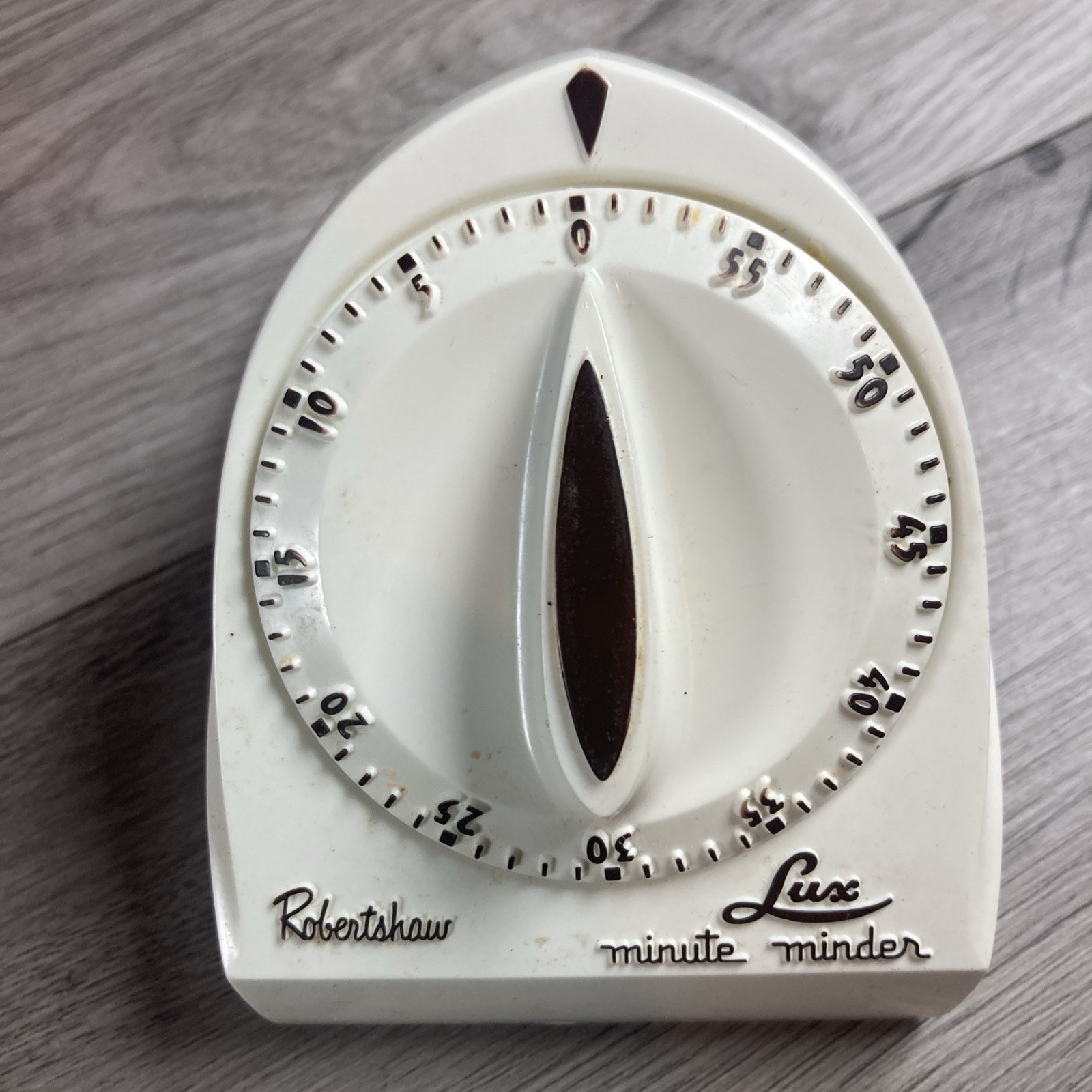 Robertshaw Lux Minute Minder Kitchen Timer White Vintage Manual 60 Min