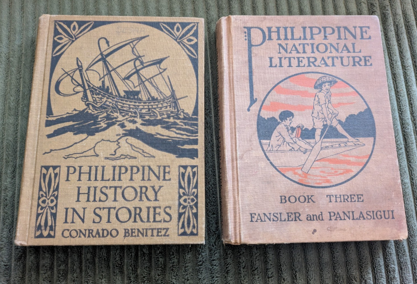 WWII 1945 Manila Inscribed Philippine History Book Lot Japanese Occupation Peso