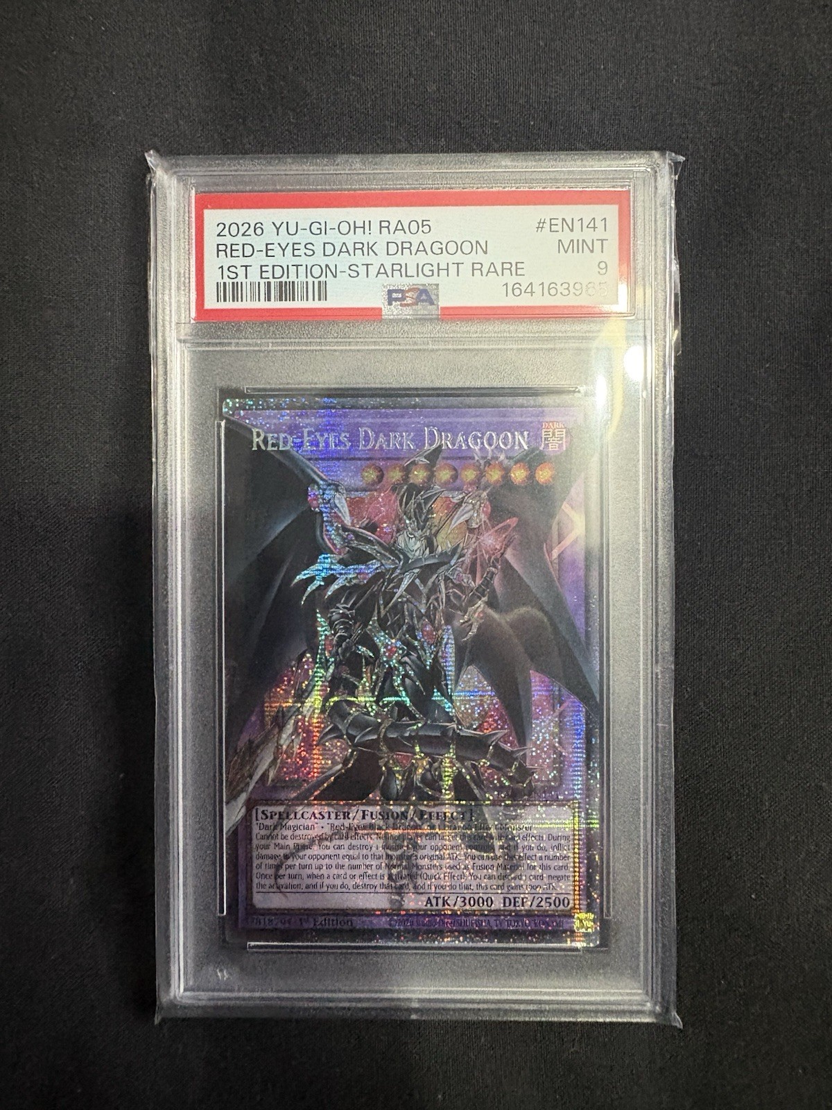 Red Eyes Dark Dragoon PSA 9 - SHOULD BE 10 Starlight Rare Overframe - Yu-Gi-Oh