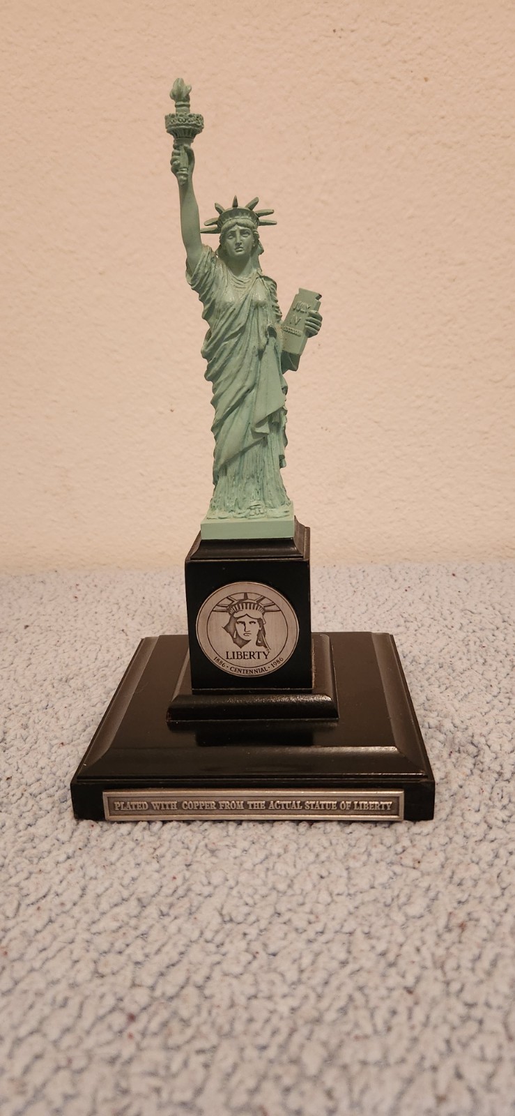 1986 Centennial Danbury Mint Statue of Liberty Plated Copper from Real Statue