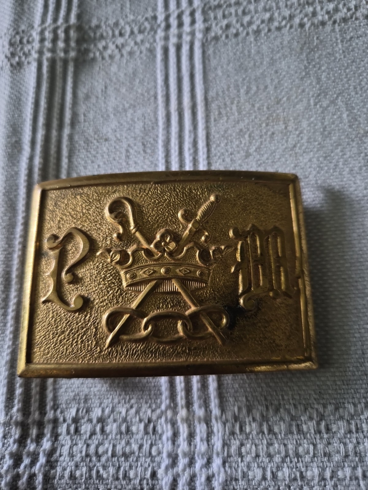 Independant Order of Odd Fellows Brass Belt Buckle Vintage 1970s
