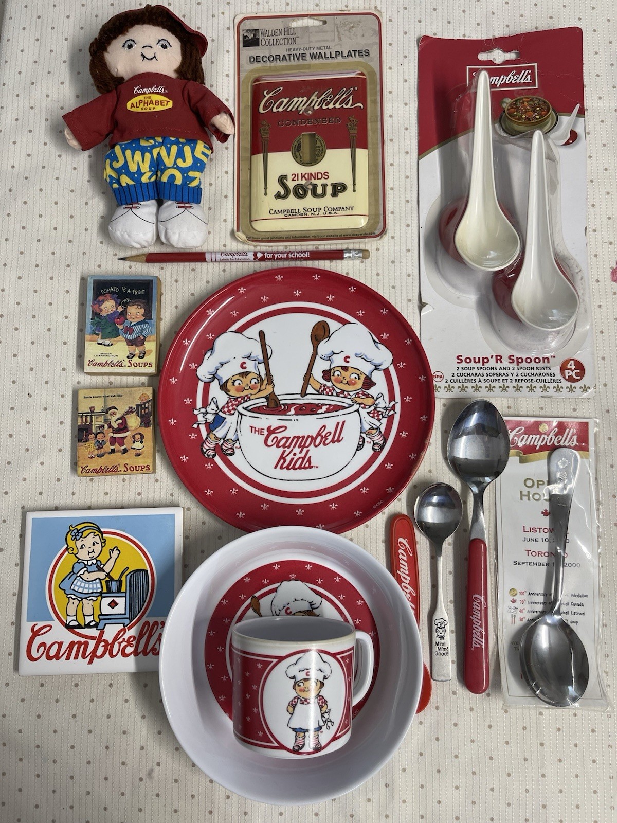 Vintage Campbell's Soup Mixed Collectible Box Lot Vintage Campbell's Soup Mixed Collectible Box Lot