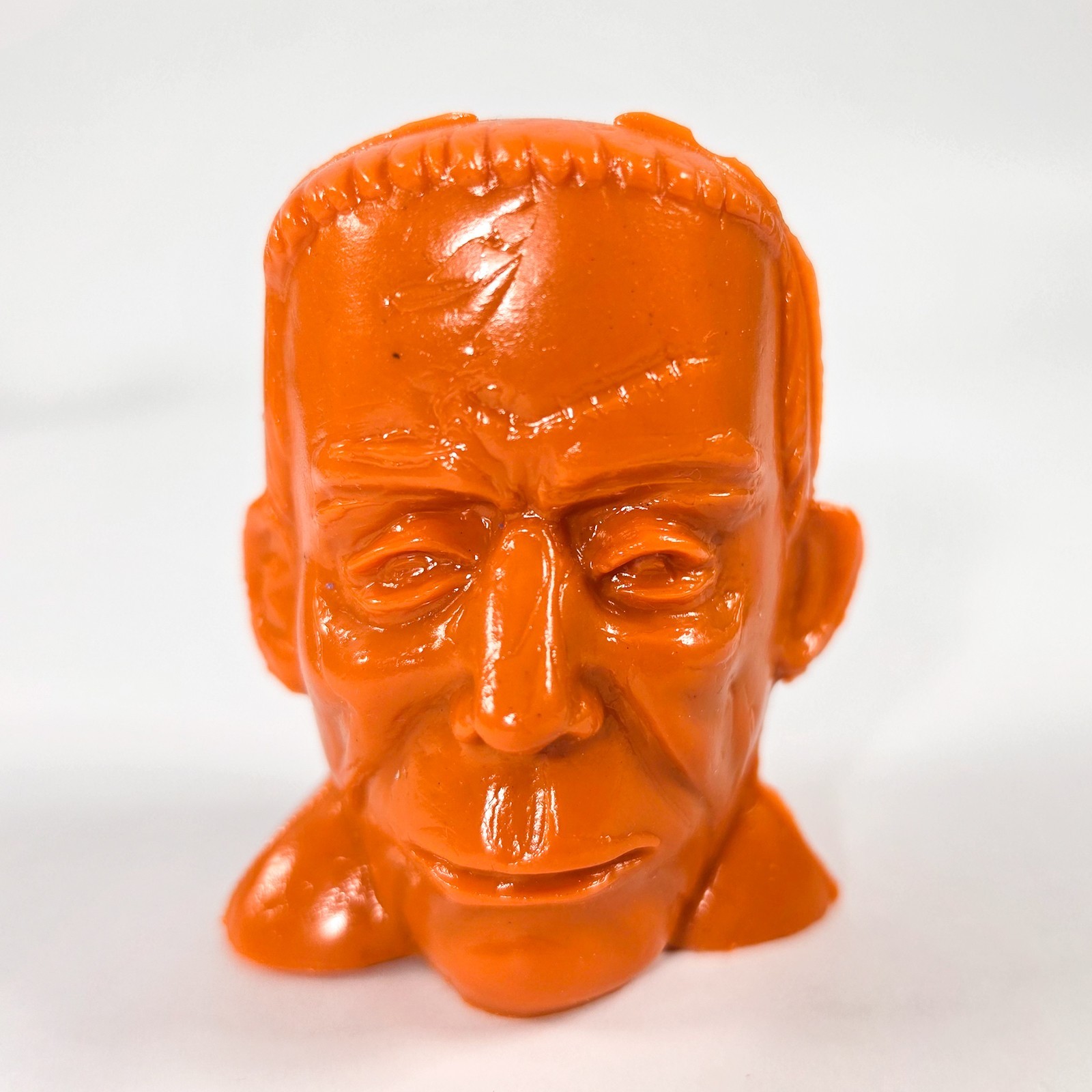 Universal Studios Frankenstein Monster Head Mold-A-Rama Figure Orange Plastic