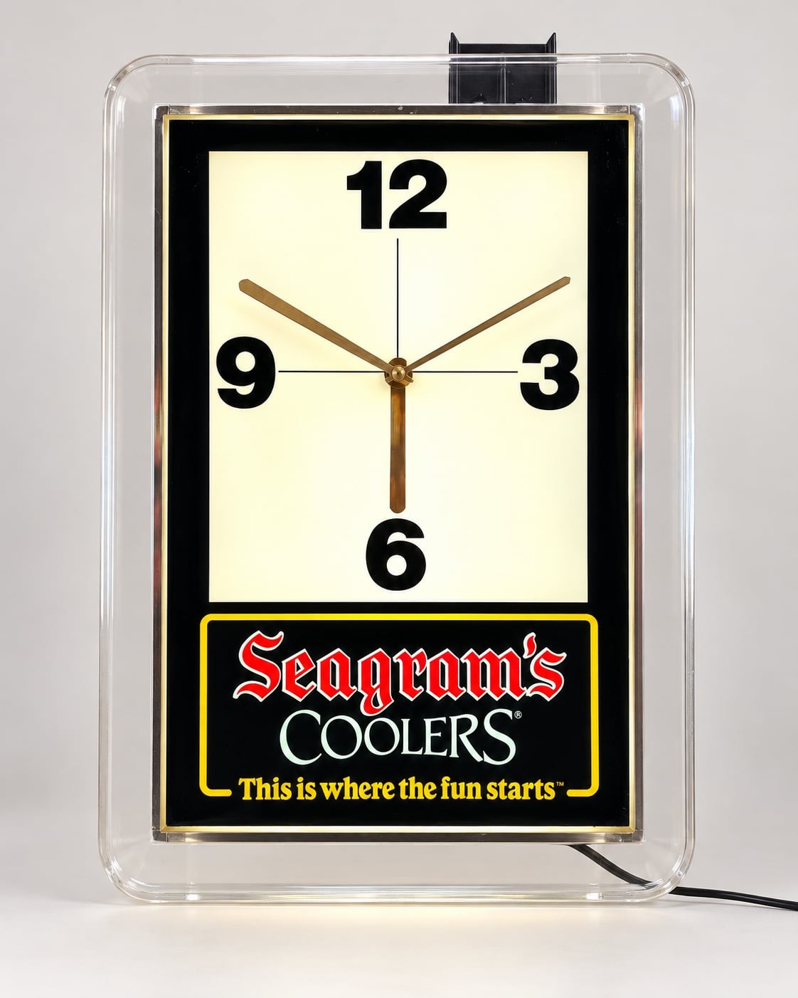 Seagrams Coolers Vintage Lighted Wall Clock This Is Where The Fun Starts
