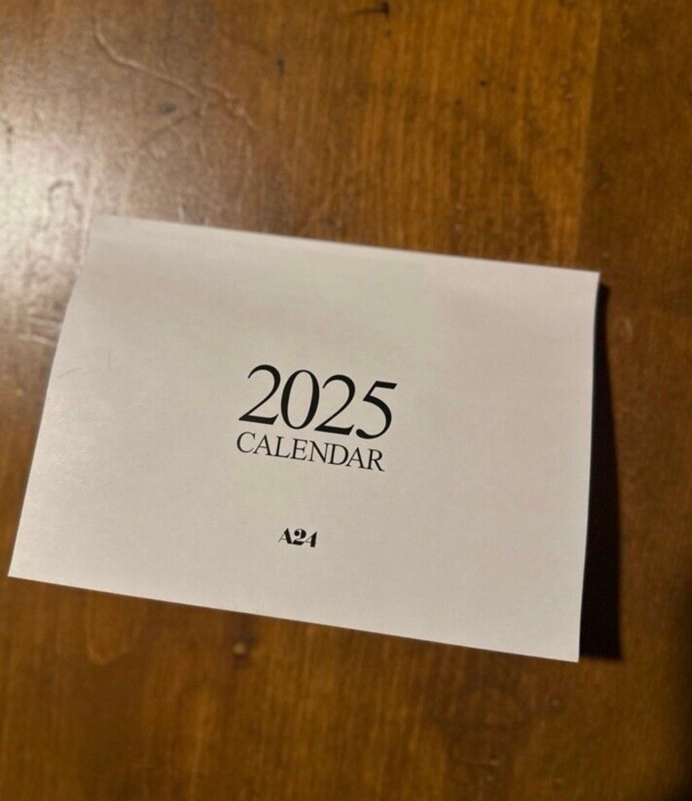 A24 Films 2025 Calendar 2025 desk calendar 