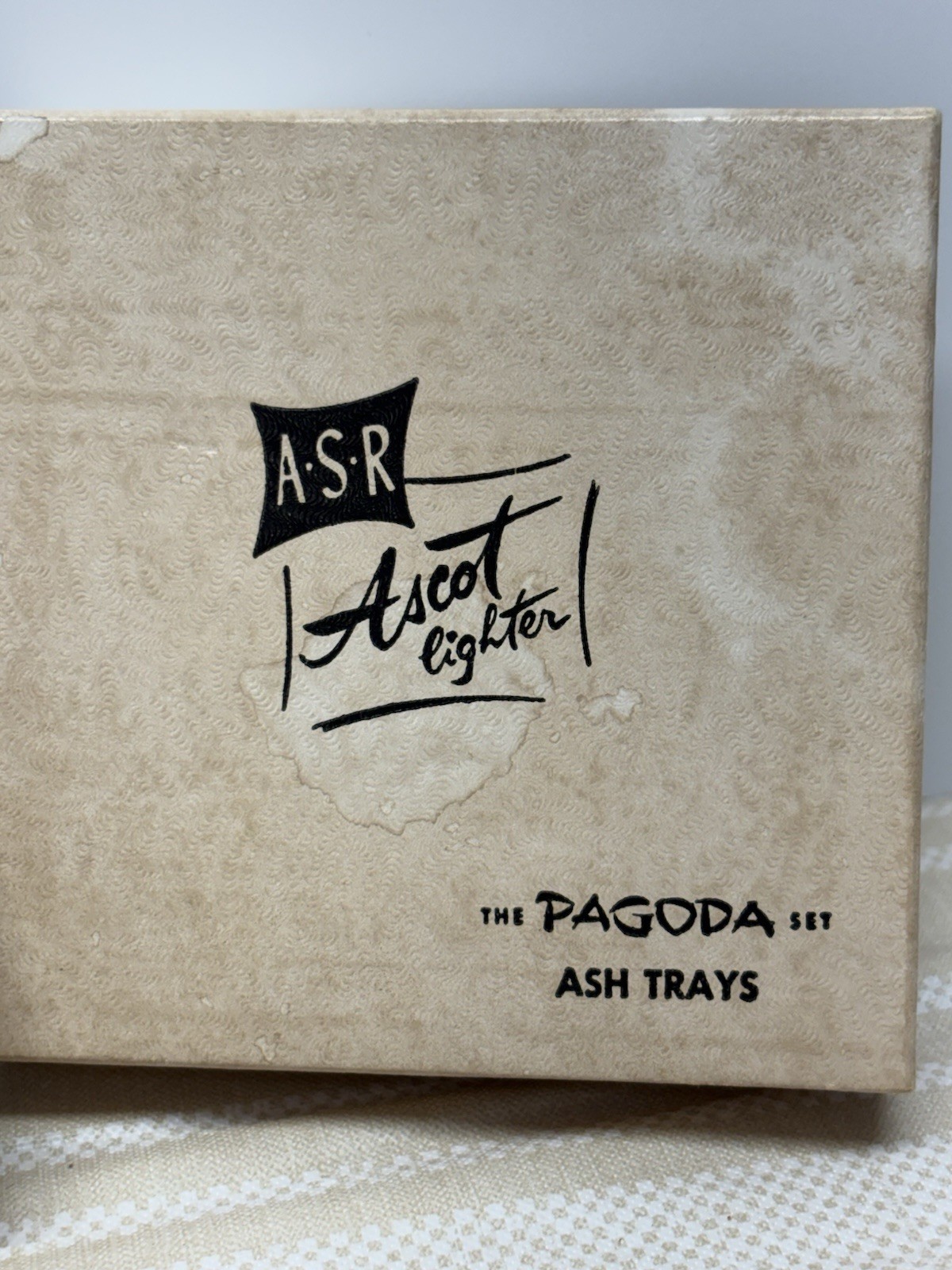 VTG RARE Ascot Pagoda 4-Pc Gold Ash Trays Part Of 1950’s A.S.R. Smoking Set Orig VTG RARE Ascot Pagoda 4-Pc Gold Ash Trays Part Of 1950’s A.S.R. Smoking Set Orig