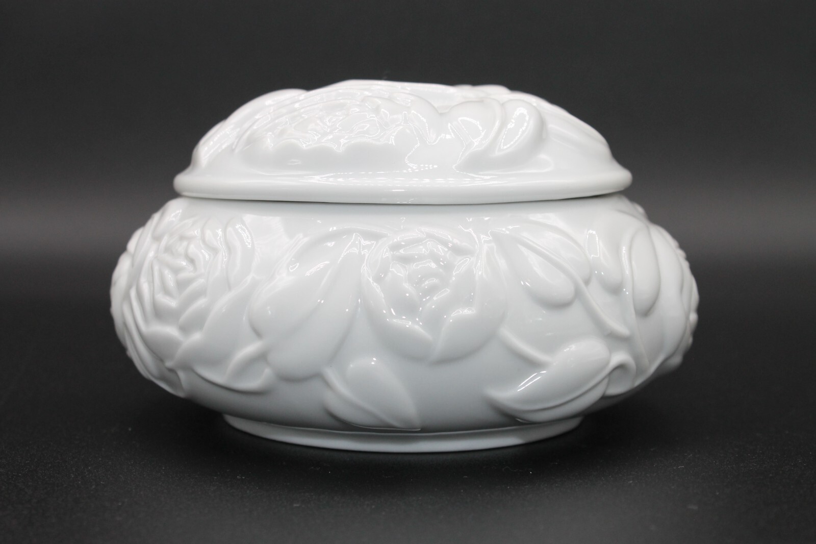 Vintage GERMAINE MONTEIL France Porcelain Trinket Box Candle Holder