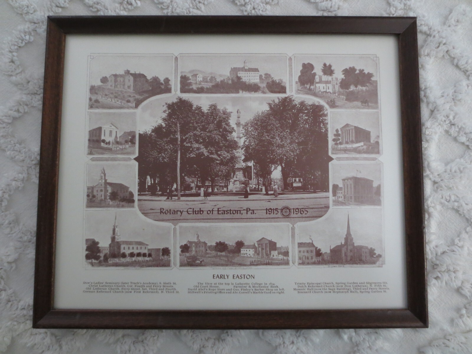 50th Anniversary ROTARY CLUB OF EASTON, PA Framed Print - 10-1/2\